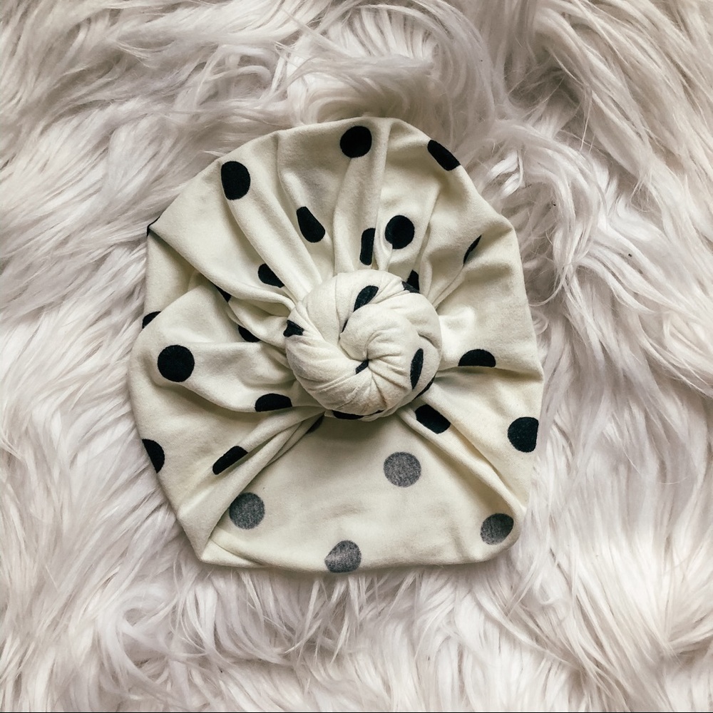 Baby turban polka dot
